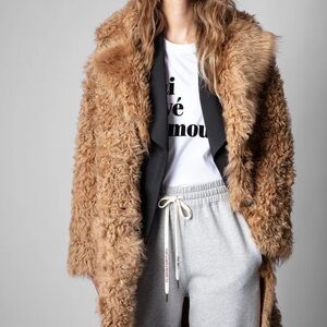 Women's Tan Fur Coat